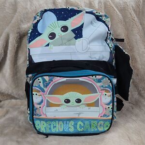 STAR WARS THE CHILD "PRECIOUS CARGO" BACKPACK AND LUNCH BAG SET - NEW WITH TAGS